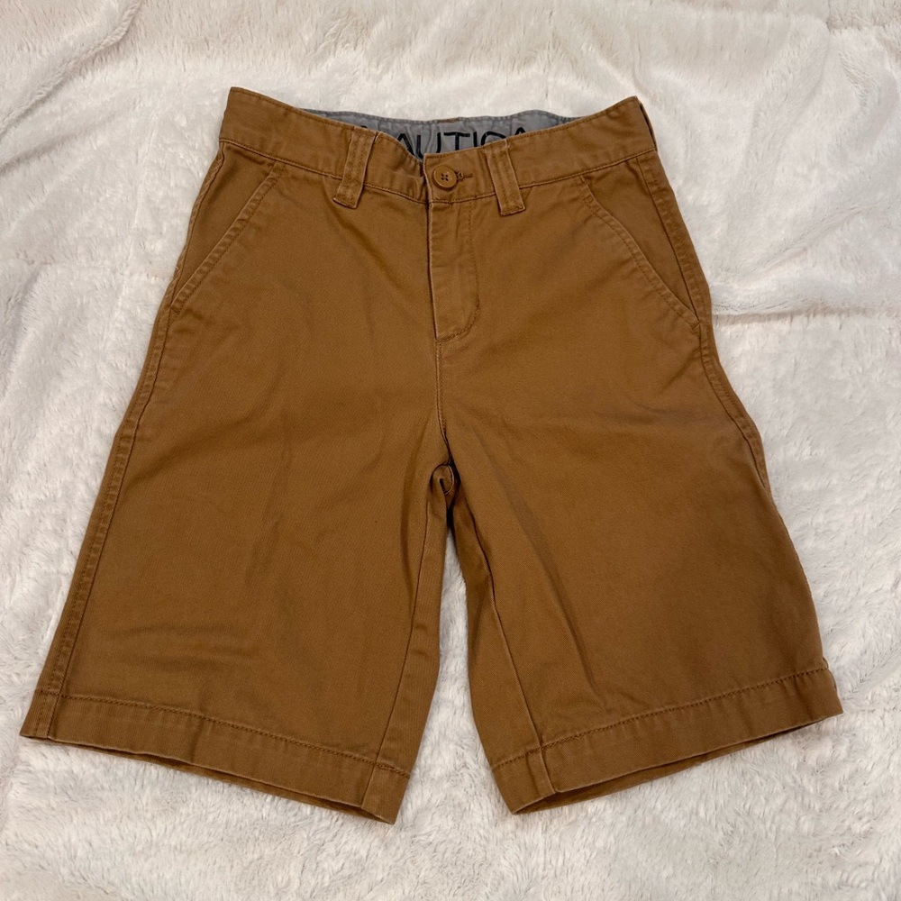 Nautica Boy’s Brown Flat Front Shorts Boy’s size 10